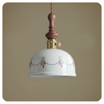 Roselind Hand-Painted Ceramic Pendant Light for Dining & Living Spaces