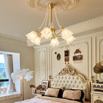 Rosemarie Bloom Chandelier – Hand-Blown Glass & Pearl Luxury Pendant Light
