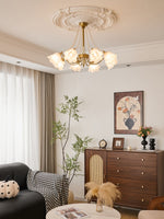 Rosemarie Bloom Chandelier – Hand-Blown Glass & Pearl Luxury Pendant Light