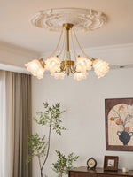 Rosemarie Bloom Chandelier – Hand-Blown Glass & Pearl Luxury Pendant Light