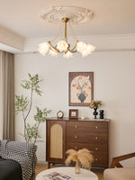 Rosemarie Bloom Chandelier – Hand-Blown Glass & Pearl Luxury Pendant Light