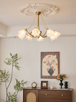 Rosemarie Bloom Chandelier – Hand-Blown Glass & Pearl Luxury Pendant Light