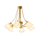 Rosemarie Bloom Chandelier – Hand-Blown Glass & Pearl Luxury Pendant Light
