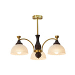 Rosetta Chandelier — Modern Brass and Glass Pendant Light for Dining Room and Living Room