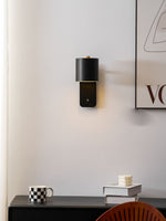 Cylinder Rechargeable Wall Sconce with 350° Rotation and Touch Dimmer