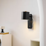 Cylinder Rechargeable Wall Sconce with 350° Rotation and Touch Dimmer