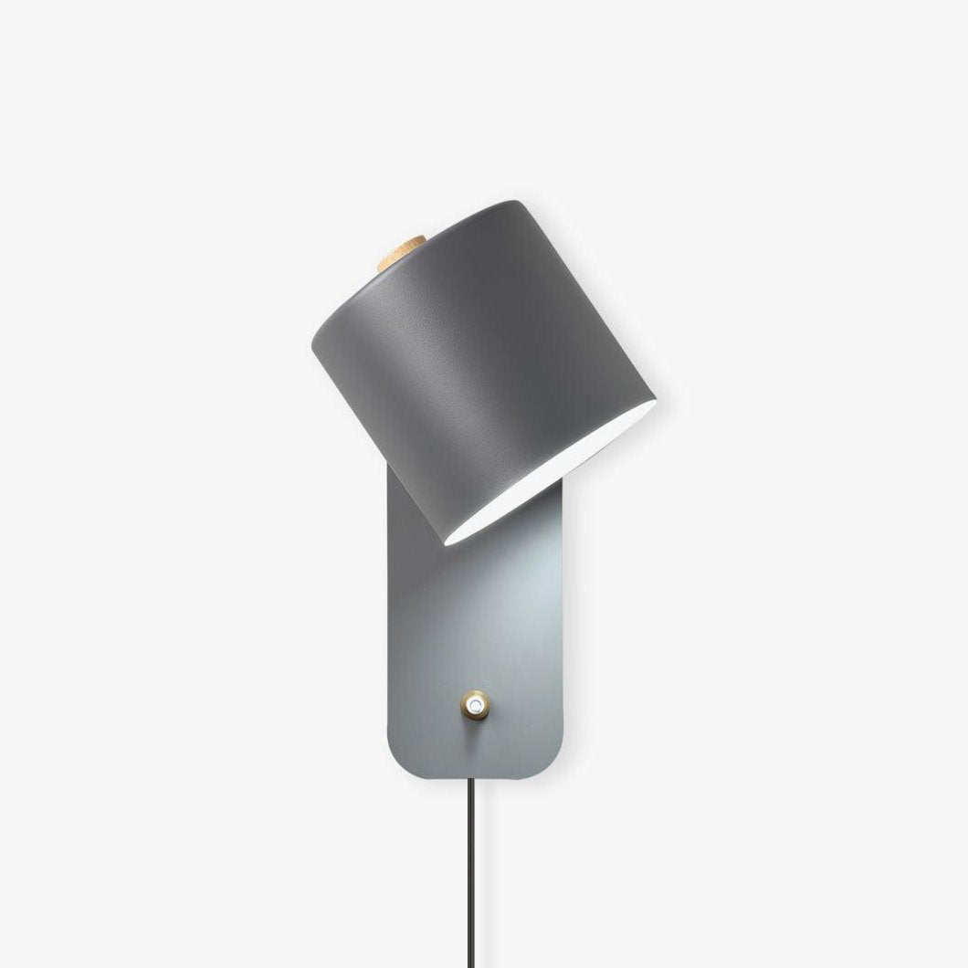 Rotatable Cylinder Plug In Wall Lamp