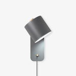 Rotatable Cylinder Plug In Wall Lamp