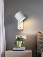 Rotatable Cylinder Plug In Wall Lamp