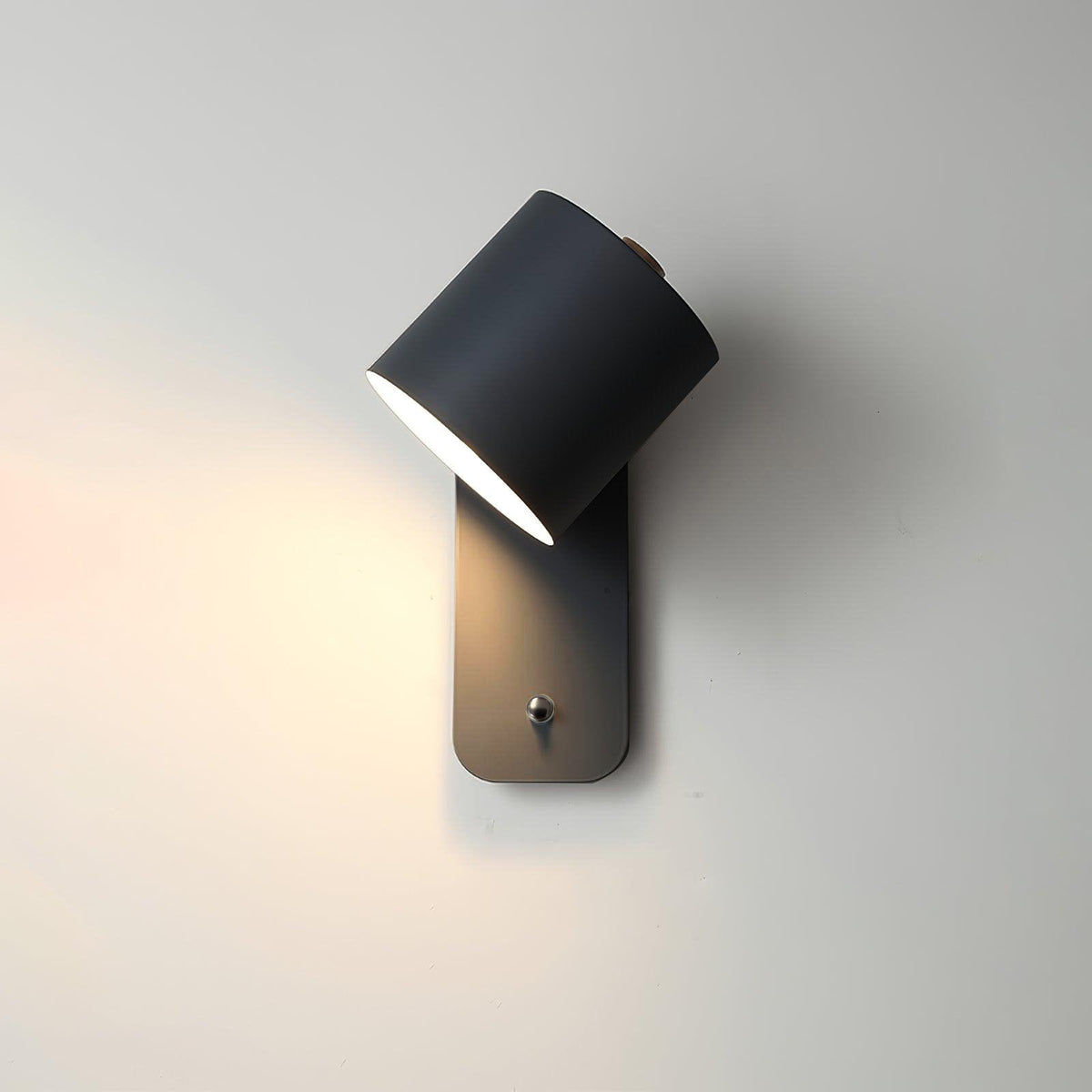 Cylinder Rechargeable Wall Sconce with 350° Rotation and Touch Dimmer