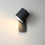 Cylinder Rechargeable Wall Sconce with 350° Rotation and Touch Dimmer