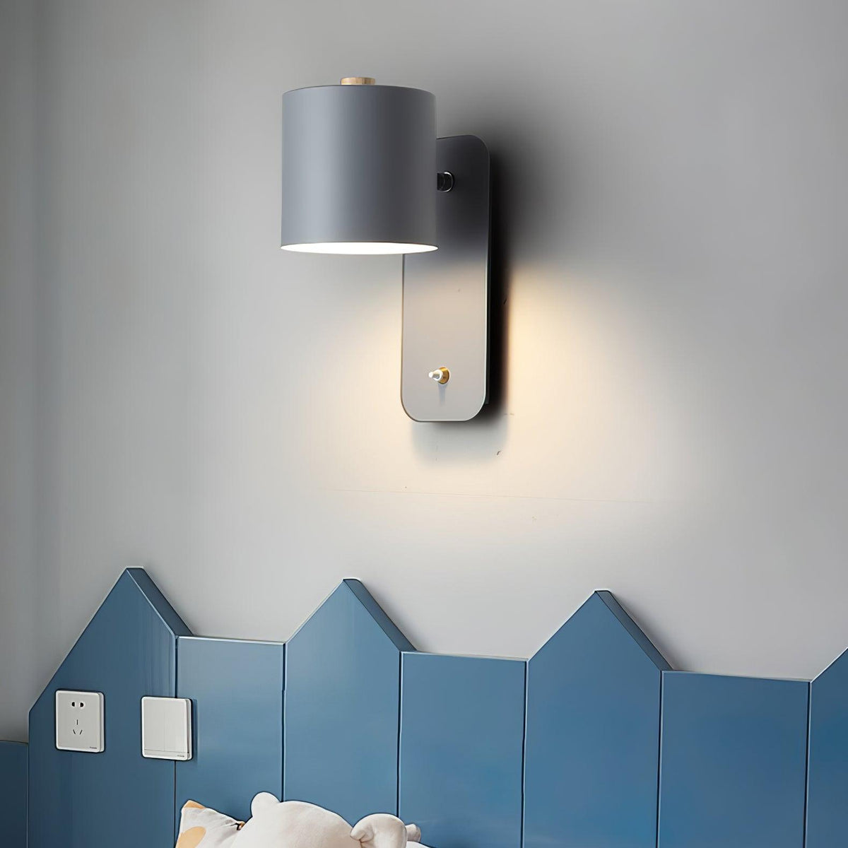 Rotatable Cylinder Plug In Wall Lamp