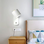 Cylinder Rechargeable Wall Sconce with 350° Rotation and Touch Dimmer