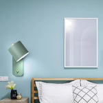 Rotatable Cylinder Plug In Wall Lamp