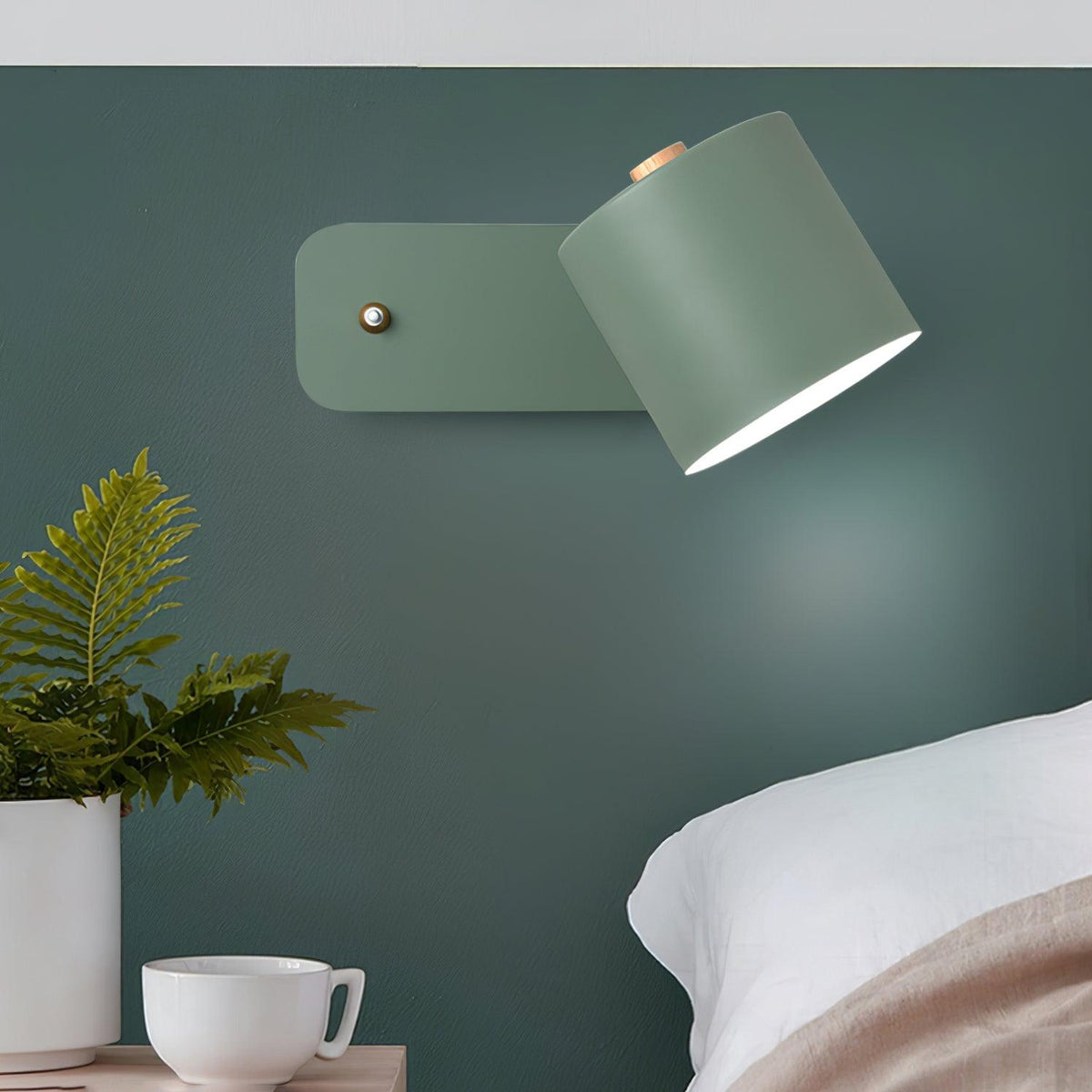Rotatable Cylinder Plug In Wall Lamp