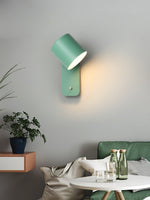 Rotatable Cylinder Plug In Wall Lamp