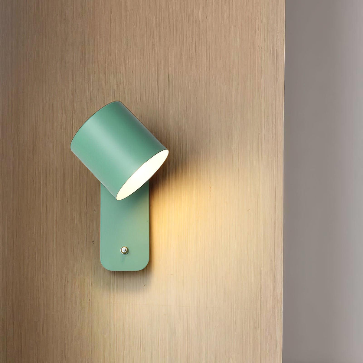 Rotatable Cylinder Plug In Wall Lamp