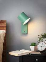 Rotatable Cylinder Plug In Wall Lamp