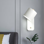 Rotatable Cylinder Plug In Wall Lamp