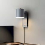 Rotatable Cylinder Plug In Wall Lamp