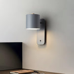 Cylinder Rechargeable Wall Sconce with 350° Rotation and Touch Dimmer