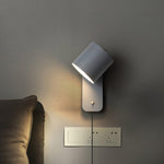 Rotatable Cylinder Plug In Wall Lamp