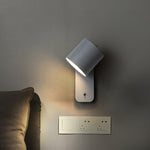 Cylinder Rechargeable Wall Sconce with 350° Rotation and Touch Dimmer