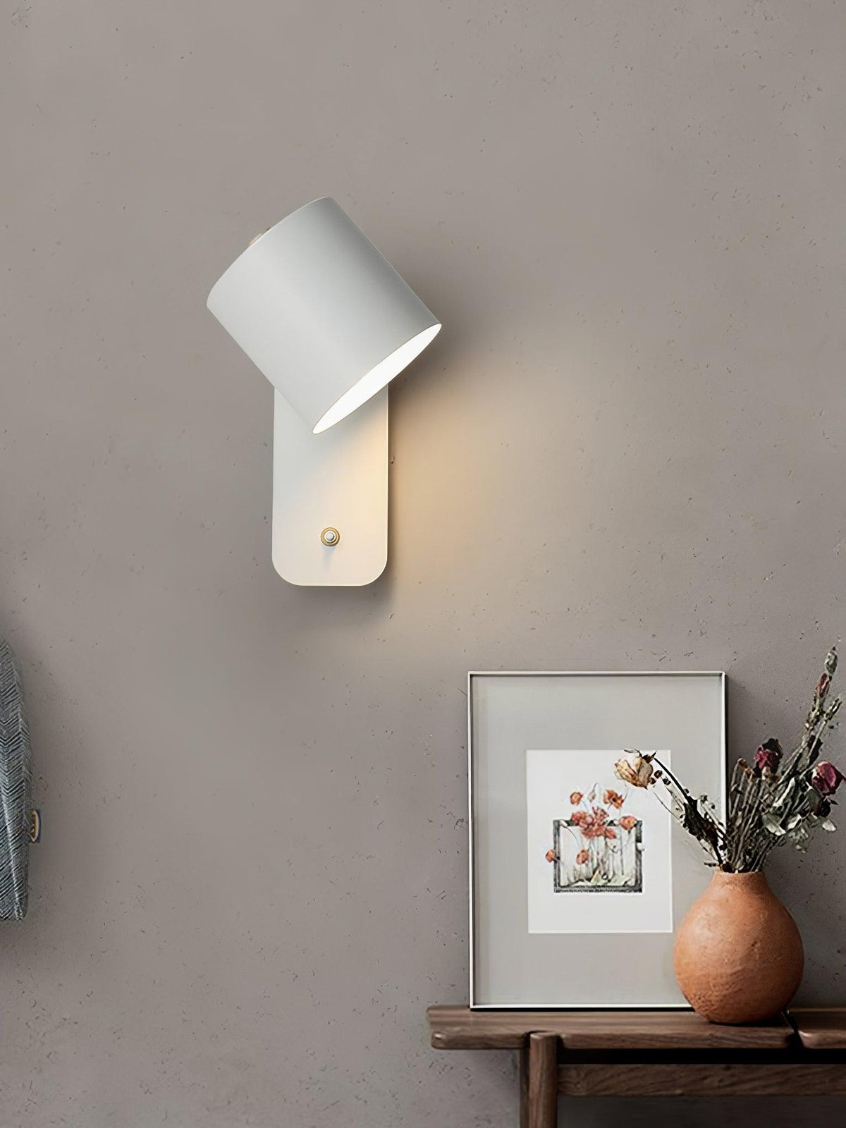 Rotatable Cylinder Plug In Wall Lamp