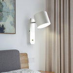 Rotatable Cylinder Plug In Wall Lamp