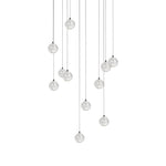 Crystal Ball Pendant Light – Chrome & Clear Glass Chandelier