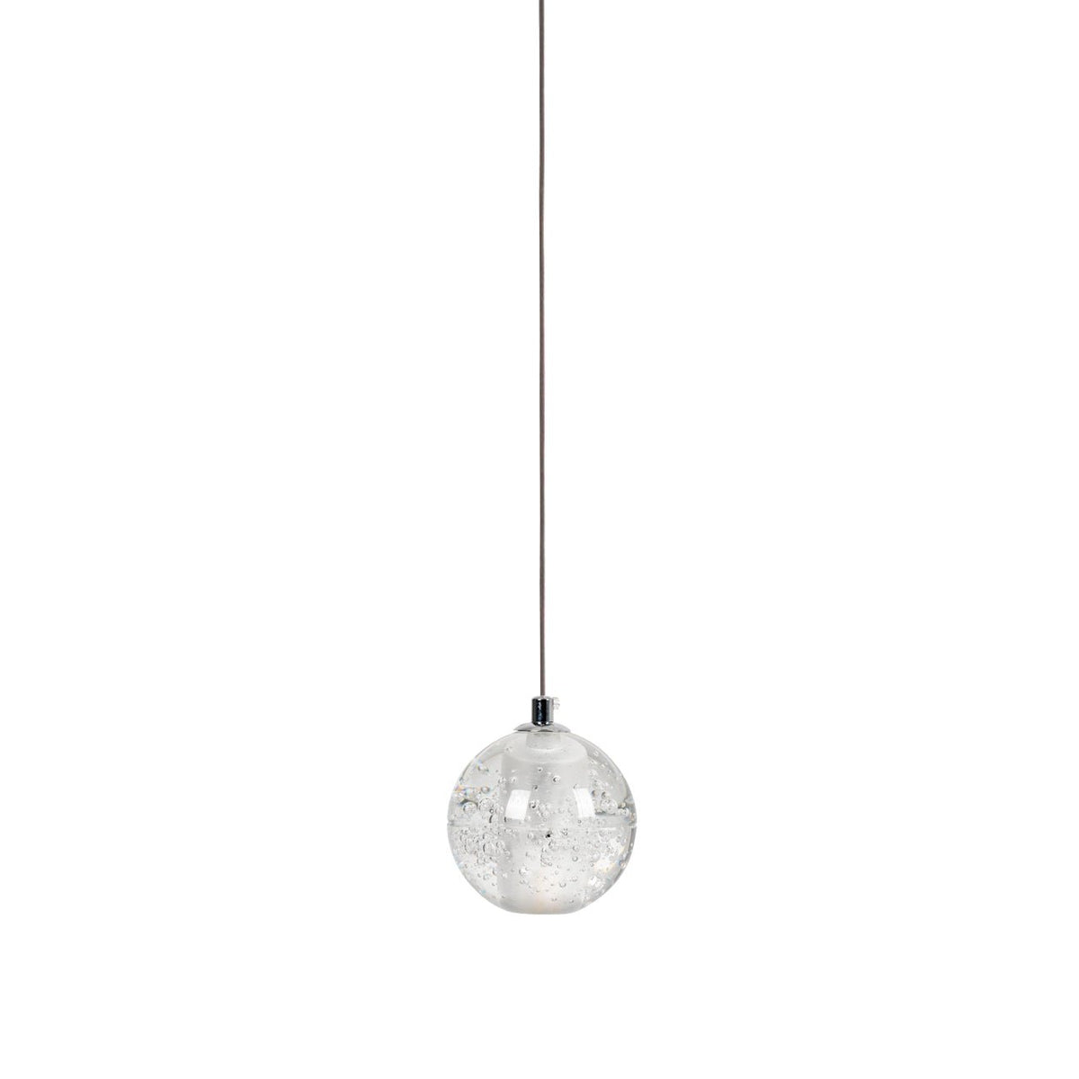 Crystal Ball Pendant Light – Chrome & Clear Glass Chandelier