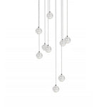 Crystal Ball Pendant Light – Chrome & Clear Glass Chandelier