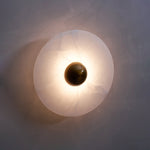 Nayra Alabaster Wall Sconce – Sculpted LED Wall Light in Natural Stone