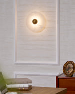 Nayra Alabaster Wall Sconce – Sculpted LED Wall Light in Natural Stone