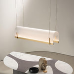 Modern Gold LED Arch Chandelier for Dining Room and Living Space