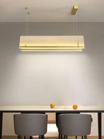 Modern Gold LED Arch Chandelier for Dining Room and Living Space