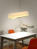 Modern Gold LED Arch Chandelier for Dining Room and Living Space