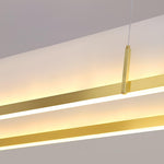 Modern Gold LED Arch Chandelier for Dining Room and Living Space