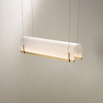 Modern Gold LED Arch Chandelier for Dining Room and Living Space