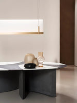 Modern Gold LED Arch Chandelier for Dining Room and Living Space