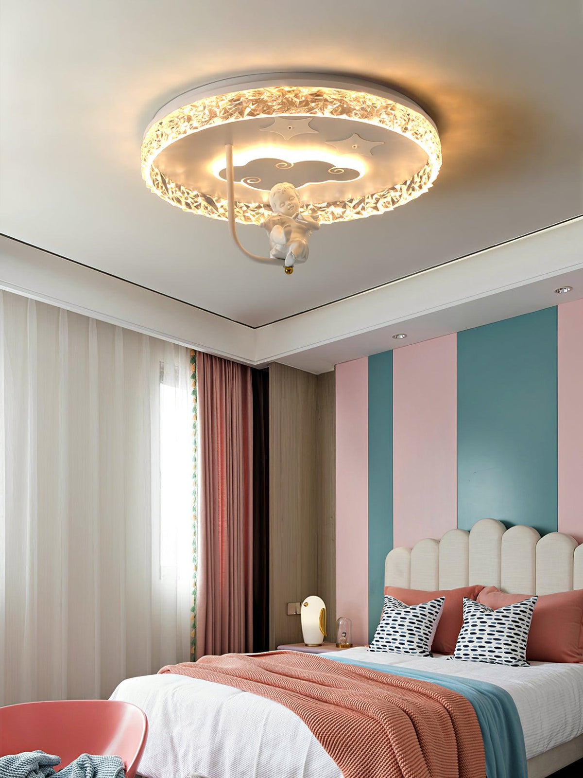 Round Carousel Childrens Ceiling Lamp