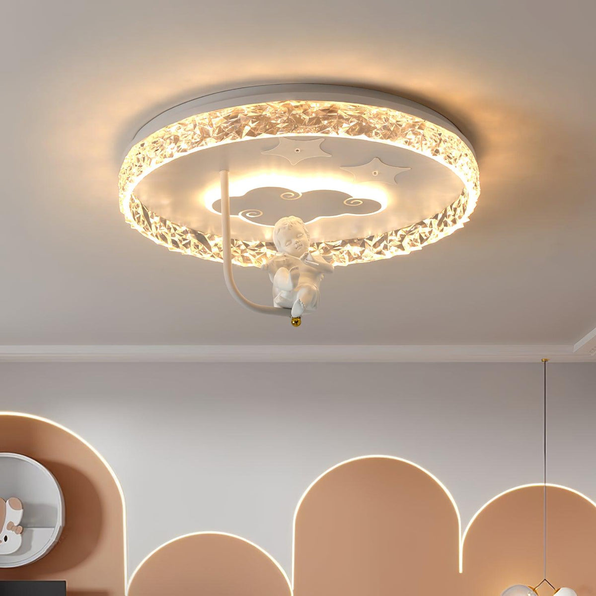 Round Carousel Childrens Ceiling Lamp