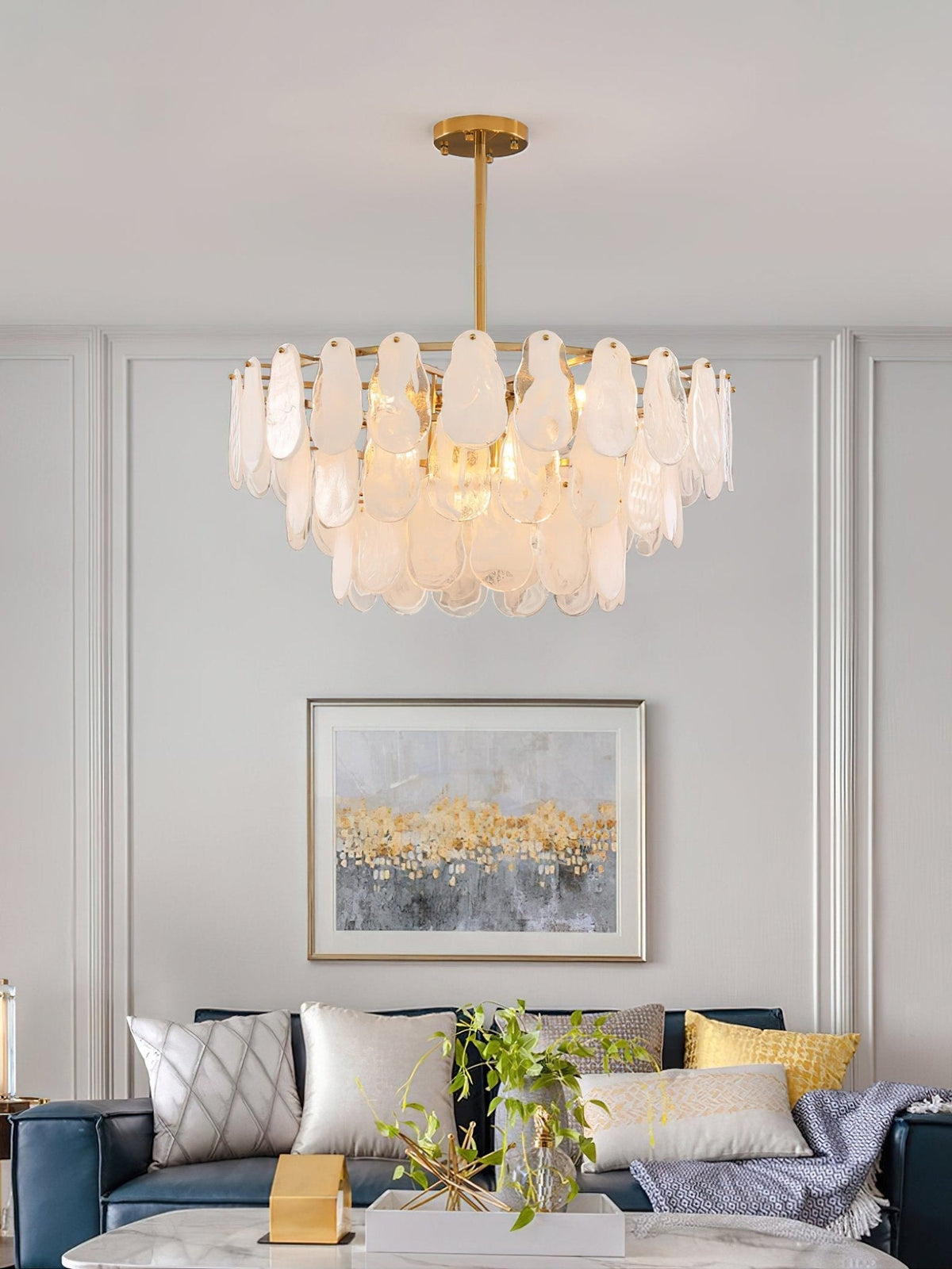 Round Cloud Glass Pendant Light