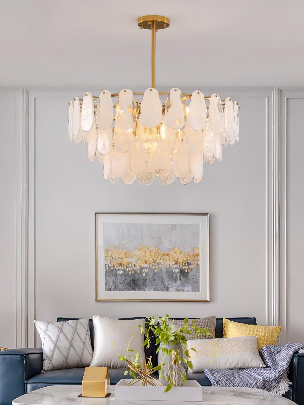Round Cloud Glass Pendant Light
