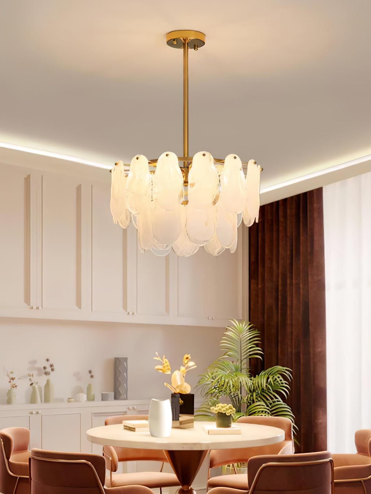 Round Cloud Glass Pendant Light