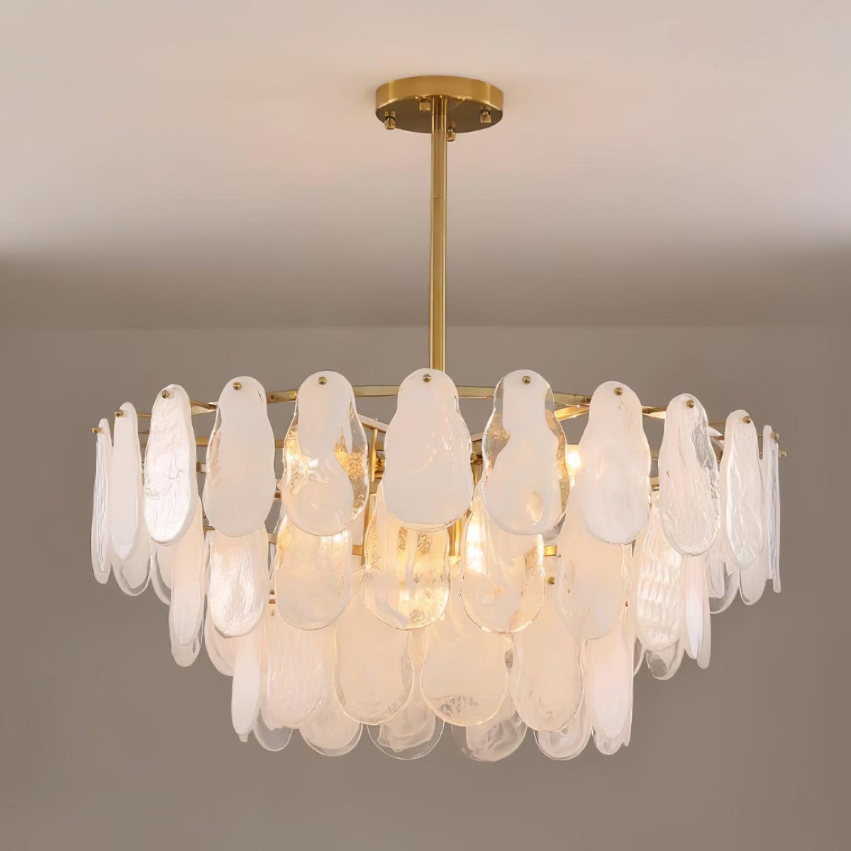Round Cloud Glass Pendant Light