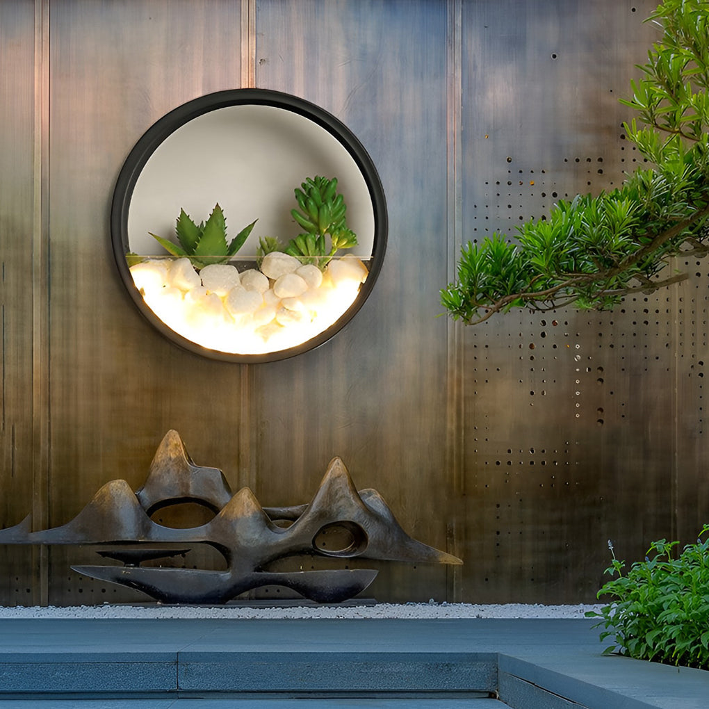 Round Simulation Landscape Outdoor Wall Lamp