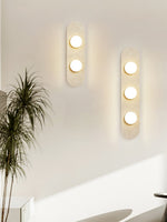 Rounded Travertine Wall Sconce