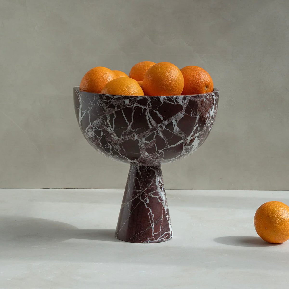Rowan Stone Display Bowl – Sculptural Marble & Travertine Decor Accent
