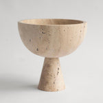 Rowan Stone Display Bowl – Sculptural Marble & Travertine Decor Accent